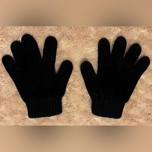 Kids Unisex Black Velour Soft Gloves Size 4-7 ~In excellent condition